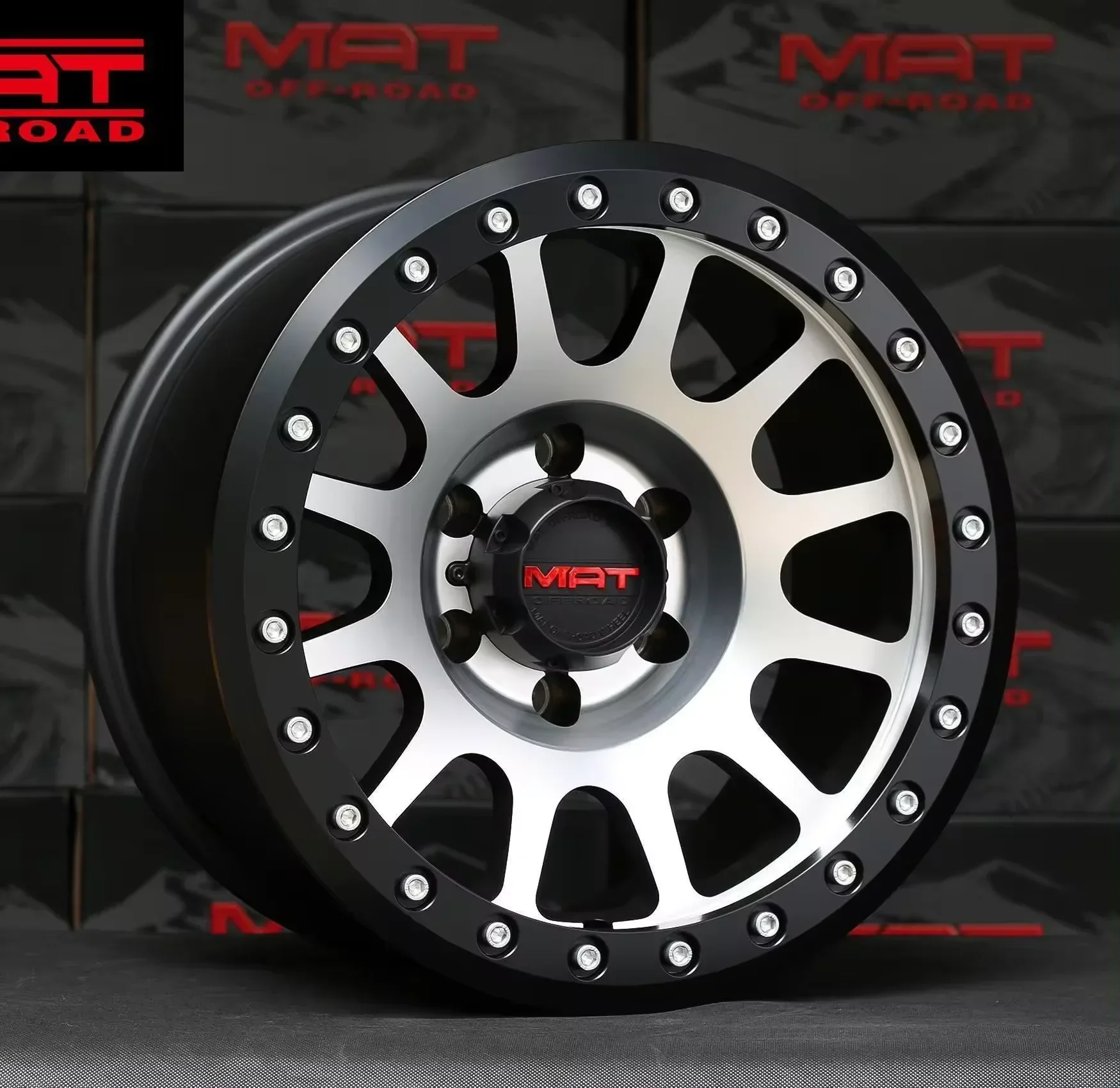 Beadlock Wheels 17 inch Off Road  Aluminum Alloy 16 Inch 5*150 6*139.7 Mags Forged Rims for Pickup & SUV