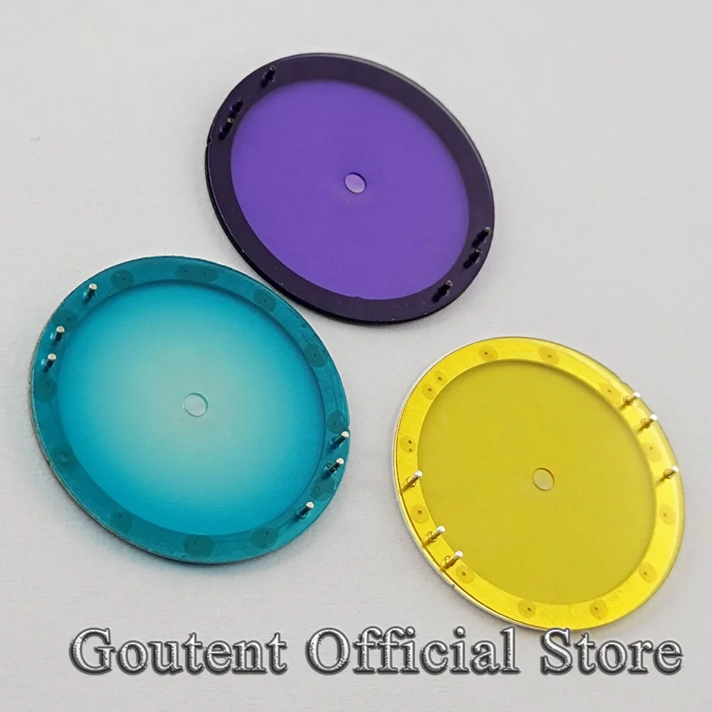 Goutent 28.5mm Black Blue White Perspective Dial See-through Fit NH70 NH72 Automatic Movement Spare Parts Accessories