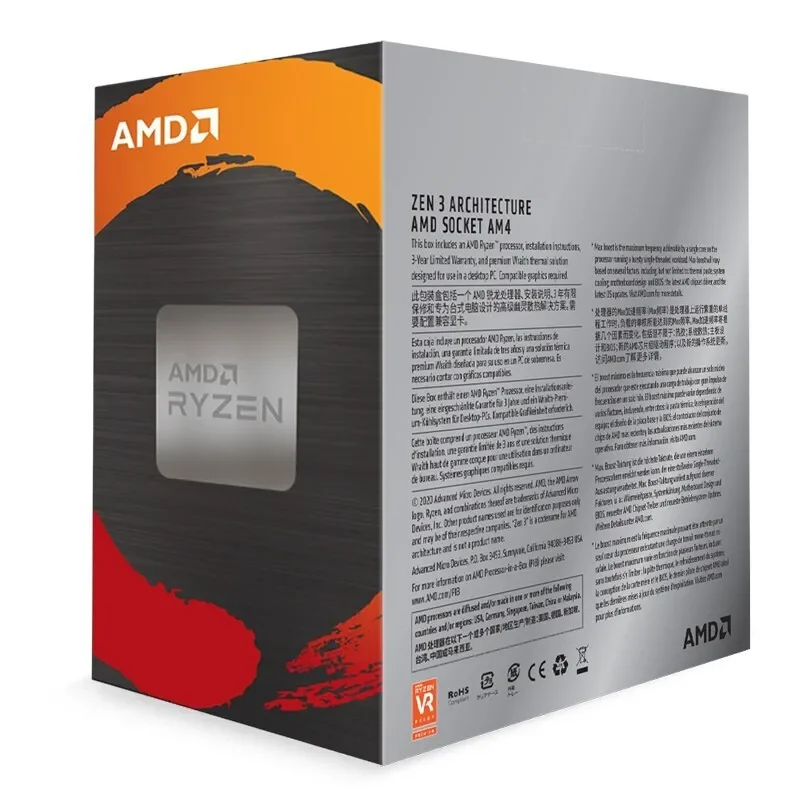 AMD Ryzen R5 5600 boxed CPU 6 cores 12 threads 3.5GHz 65W for B450M/B550M main board