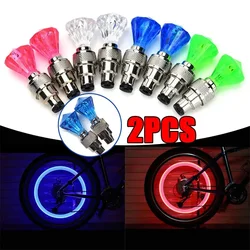 New Bicycle Valve LightsBike Accessories Wheel Spokes Tire Cycling LED Light Batteries Tyre Tire Valve Caps Lantern Lamp