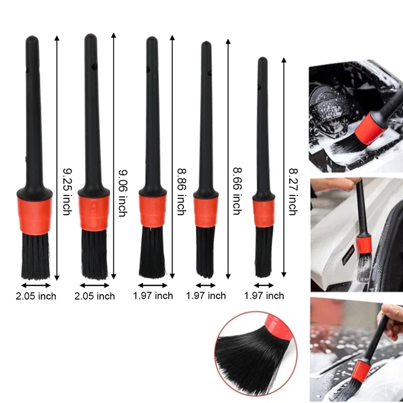 Car Polishing Drill Brush Kit Detailing Brushes Air Outlet Wheel Brush Dashboard Cleaning Tools for Car Washing