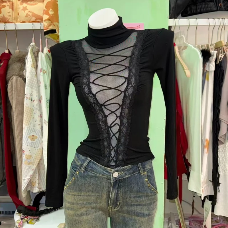 Vintage Fashion Subculture - قمصان نسائية بأكمام طويلة بتصميم قوطي