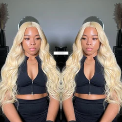 Wulala 300 Density 613 Hd lace frontal wig 13x6 Body Wave Lace Front Wig Brazilians 13x6 Hd Lace Frontal Wigs Blonde Human Hair