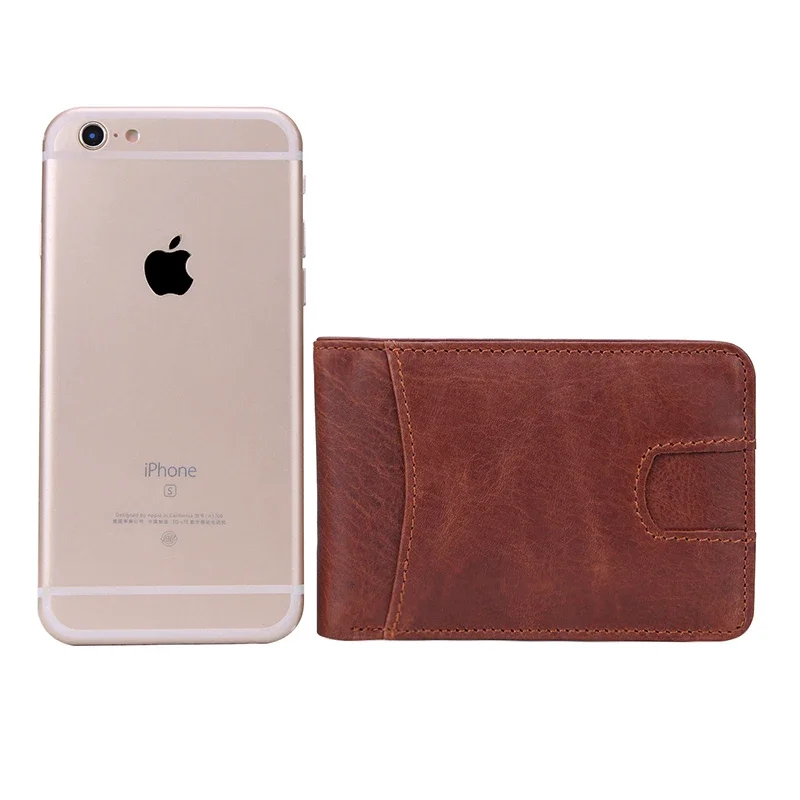 New Casual Genuine Leather Small Wallet For Men Male Slim Purse Man Credit Card Holder Mini Pocket Money Bag 4 Colors