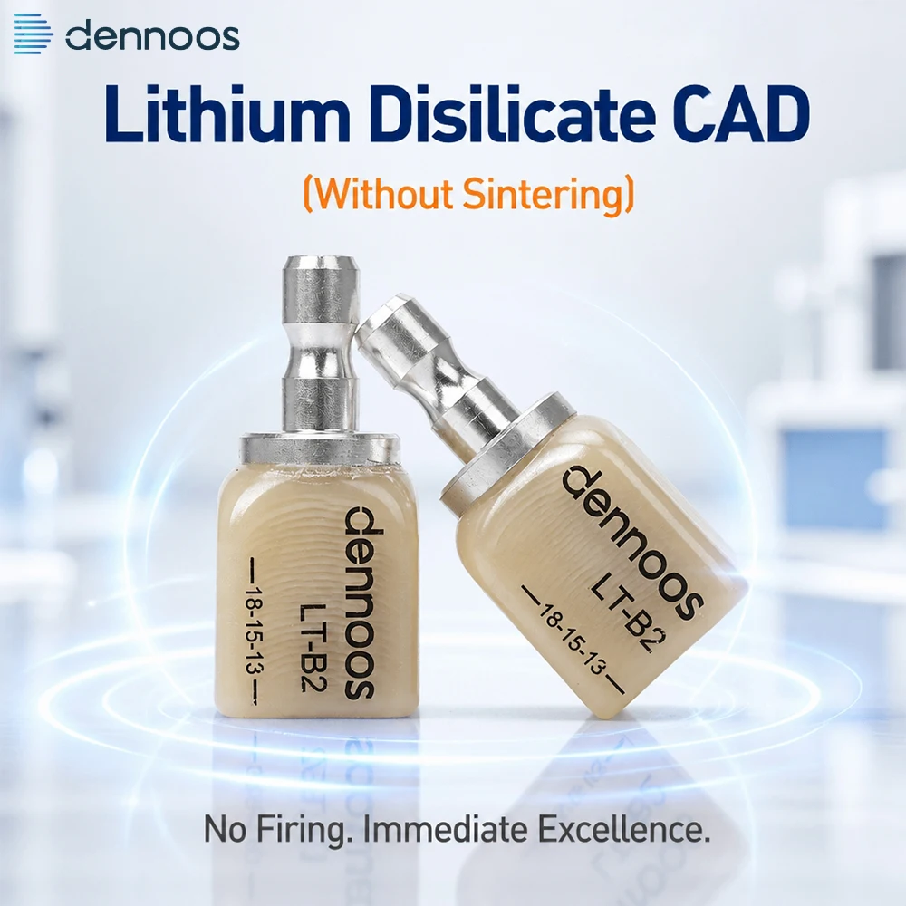 5/10PCS Dental Without Sintering Lithium Disilicate Block Resin Free High Strength 280MPa for Crown Bridge Inlay Onlay Ceramic