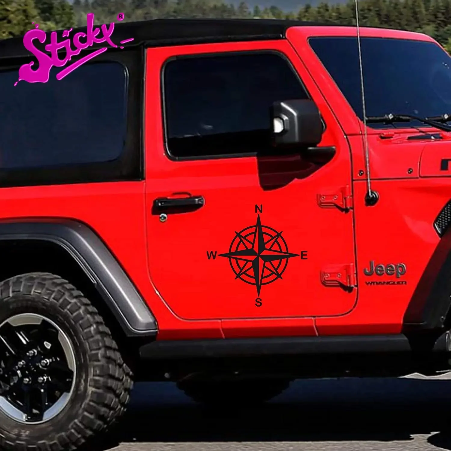 

Compass Stickers 4x4 Off Road Motorhome Vinyl Car Stickers - Waterproof Decals for Cars Trucks SUVs Window Bumper Laptop