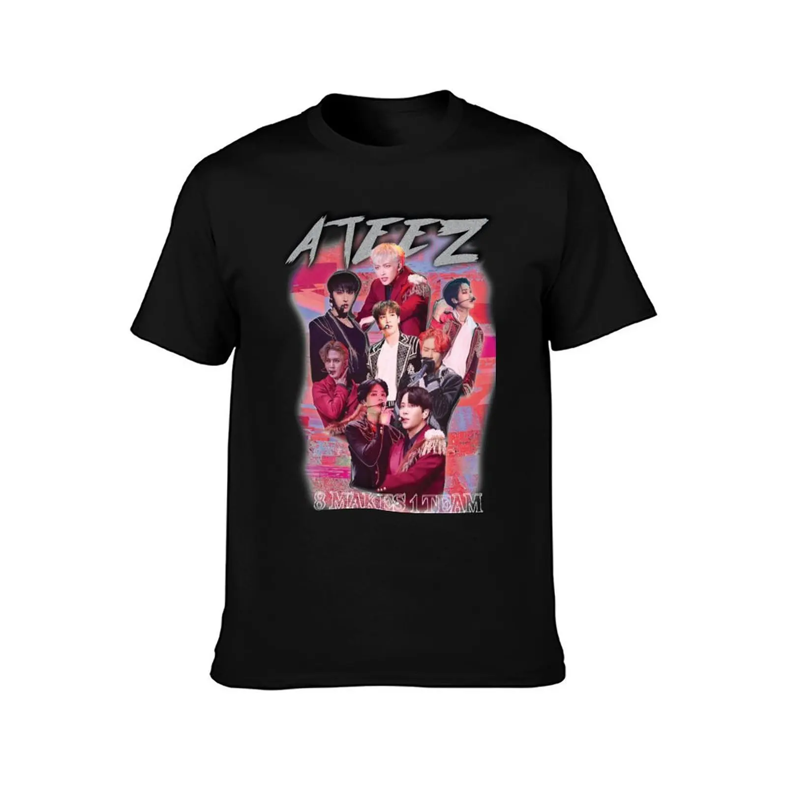 ATEEZ KPOP MERCH OLD RETRO KNOCK OFF INSPIRED MERCHANDISE T-Shirt Streetwear Print Tee Shirt T-Shirt
