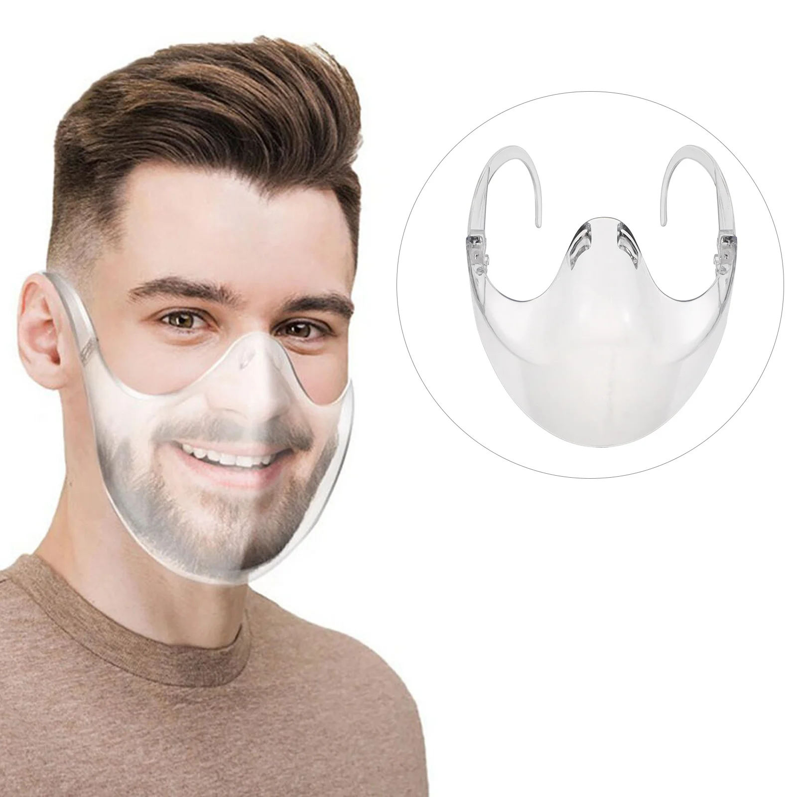 

1pcs Protective Mask Reusable Lightweight Clear Face Cover For Daily Use Indoor Outdoor Safety Face Care