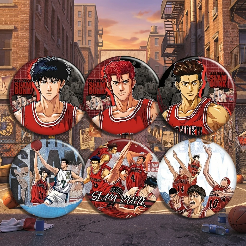 

Значок аниме Slam Dunk серии 201, двойной блеск, новый дизайн, 75 мм, 58 мм, двухмерный, из ПЭТ-материала, для коллекции, в подарок