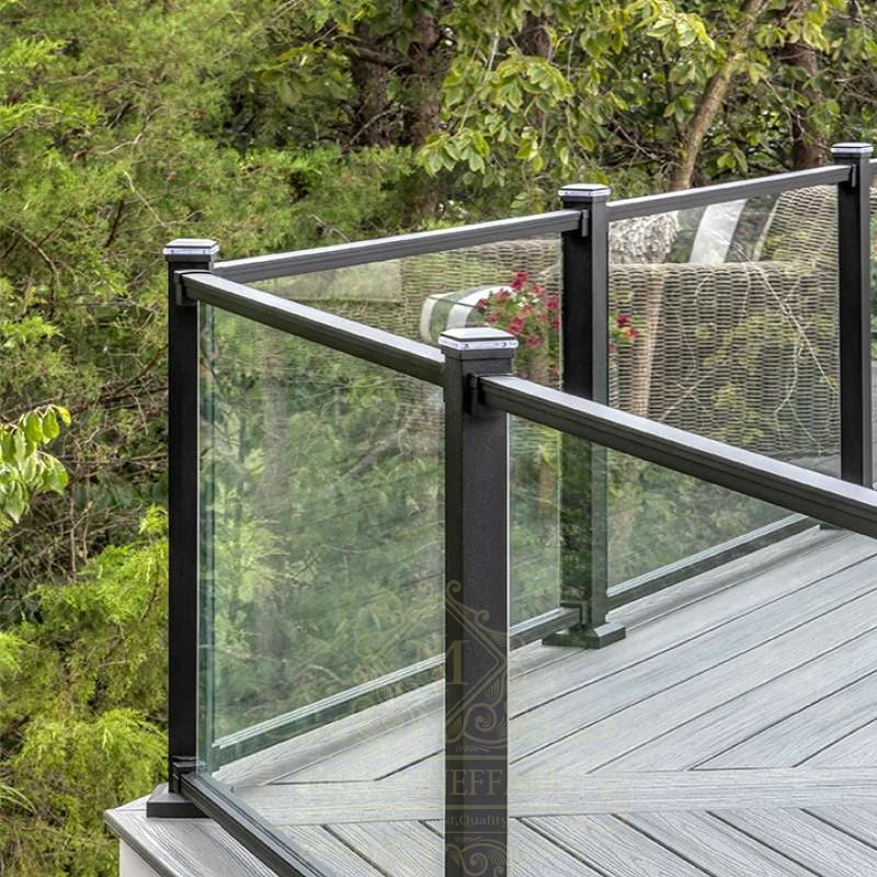 Customization Hot Sale Modern Design Balcony Glass Railing Aluminium Handrail Balustrade for Stairs