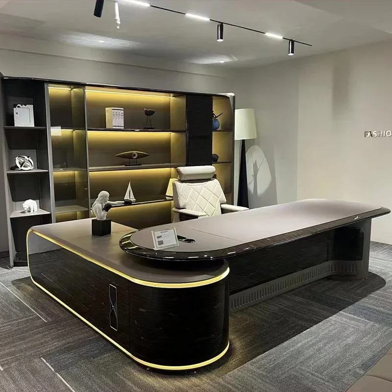 New Modern Simple Fashion High end Presidential Office Desk Chairman's Office Atmosphere Single person Office Desk
