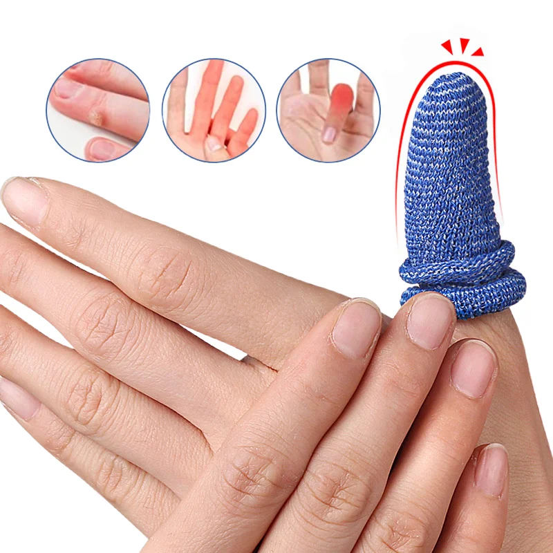 10pcs Tubular Finger Bandage Elastic Sports Finger Guard Elastic Thumb Protector Breathable Outdoor Basketball Protective Gear