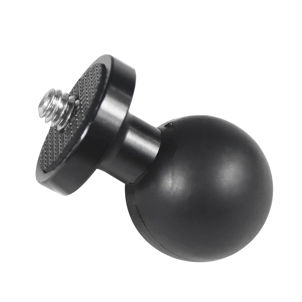 25mm 1 inch Ball Head Mount Adapter 1/4 Thread Super Clamp Clip for GoPro Motorcycle Bike Riding Extension Action Camera Bracket