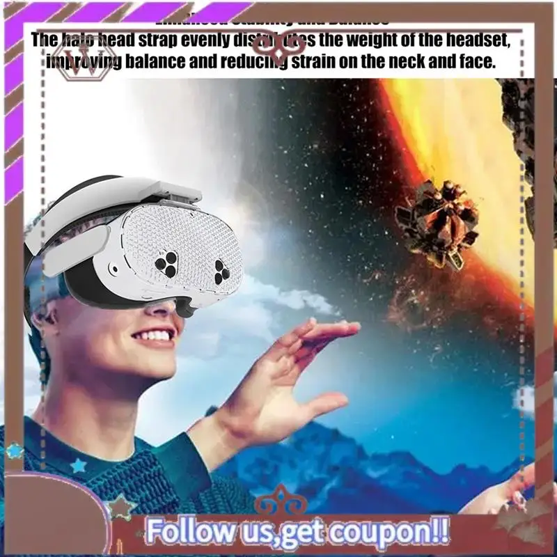 

Latest VR Head Strap For Meta Quest 3S Adjustable Comfortable Headwear VR Virtual Reality Glasses Accessories For Meta Quest 3S