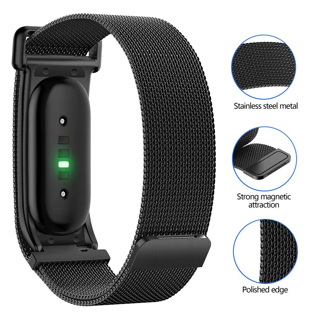 Milanese Metal Watch Band For Fitbit Air Strap Magnetic Stainless Steel Replacement Wristband For Fitbit Air Bracelet Accessory