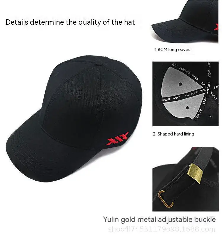 Großer Kopf Männer Frauen Jugend Jungen Mädchen große Baseball kappe Baumwolle Sport hüte erstklassige übergroße Hysterese nhut 56-58cm 60-68cm – Detail 7