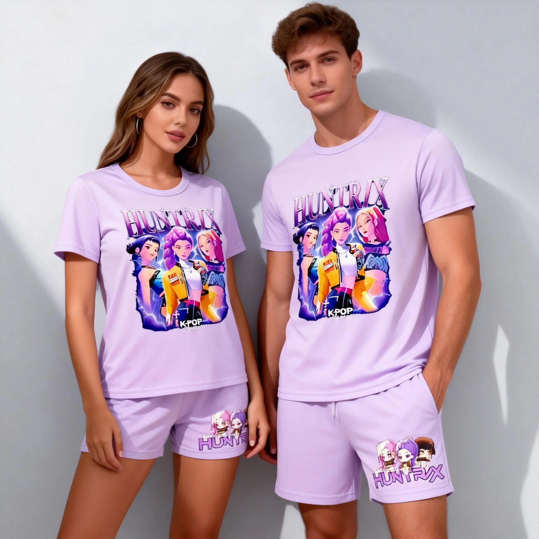 2026 Hasbro Summer Set Witch Hunt Series COS Fashion Street T-shirt Shorts Adult Men's and Women's Couple's Same Style