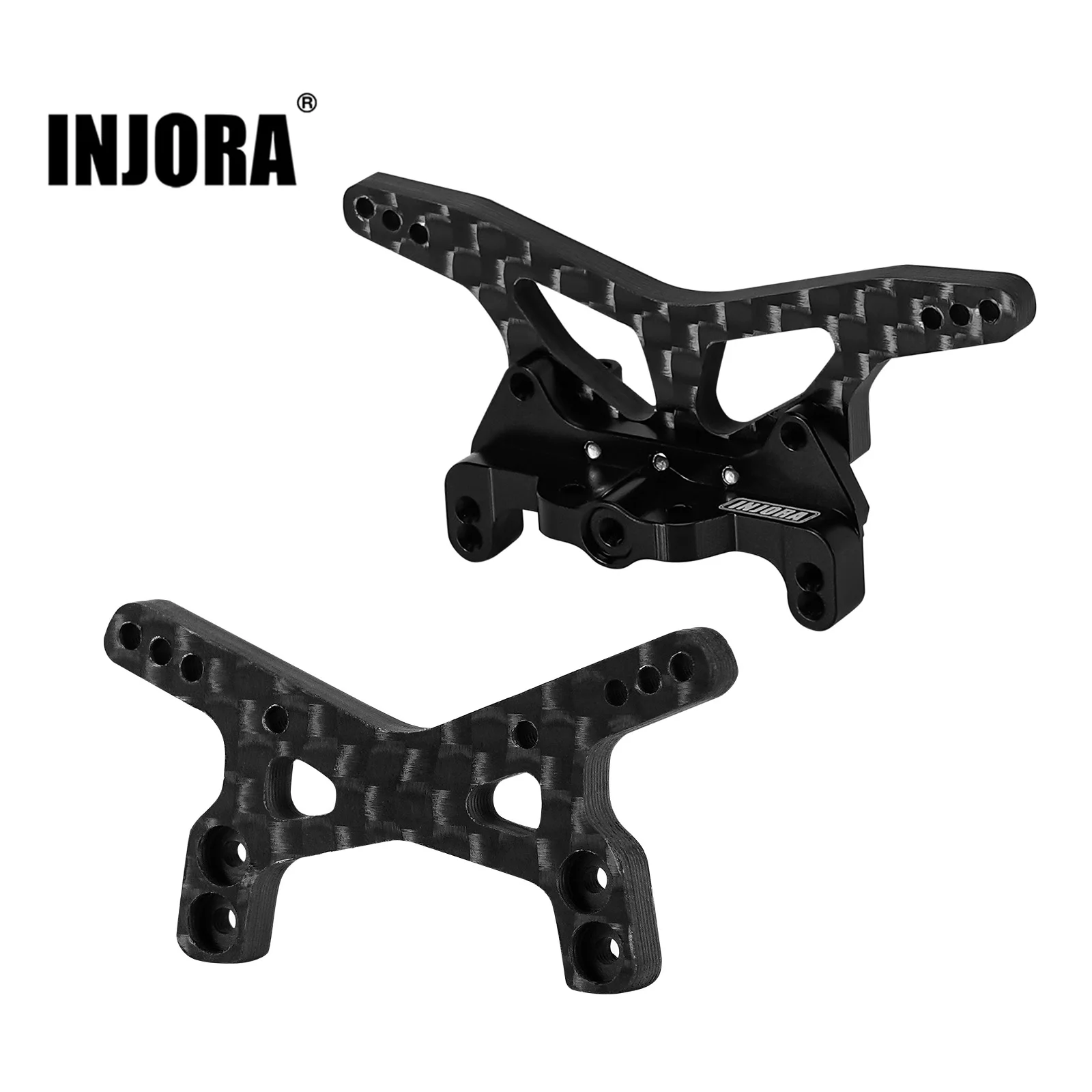 INJORA Carbon Front Rear Shock Towers with Mount for 1/24 Buggy Losi Micro-B