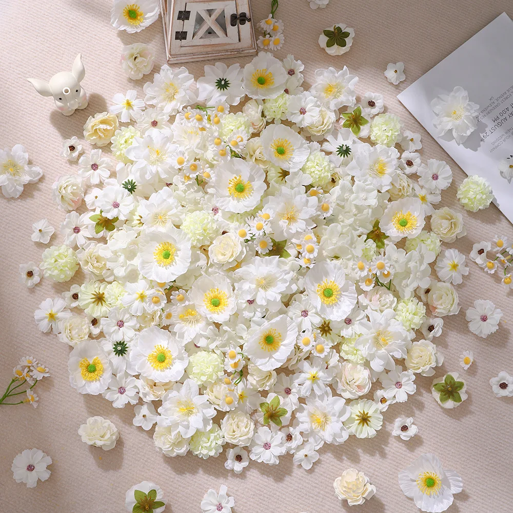 20/50 Stück gemischte künstliche Blumen, Seidenrosen, künstliche Blumen für Zuhause, Raumdekoration, Hochzeitsdekoration, Braut, DIY, Basteln, Geschenke, Zubehör – Detail 3