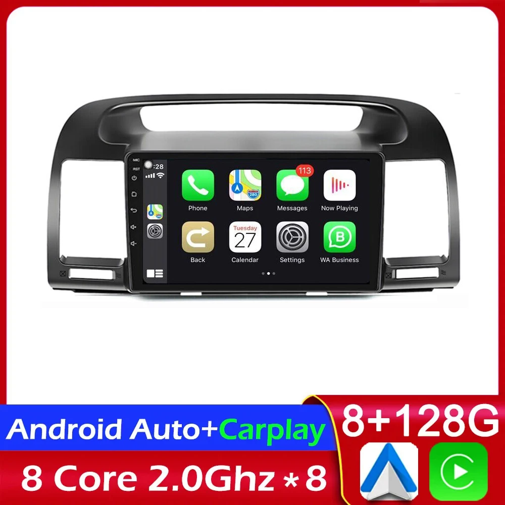 4G+64G Car Radio For Toyota Camry 5 XV 30 2001-2004 2005 2006 Android 14 Multimedia Video Player GPS Carplay Autoradio Head Unit