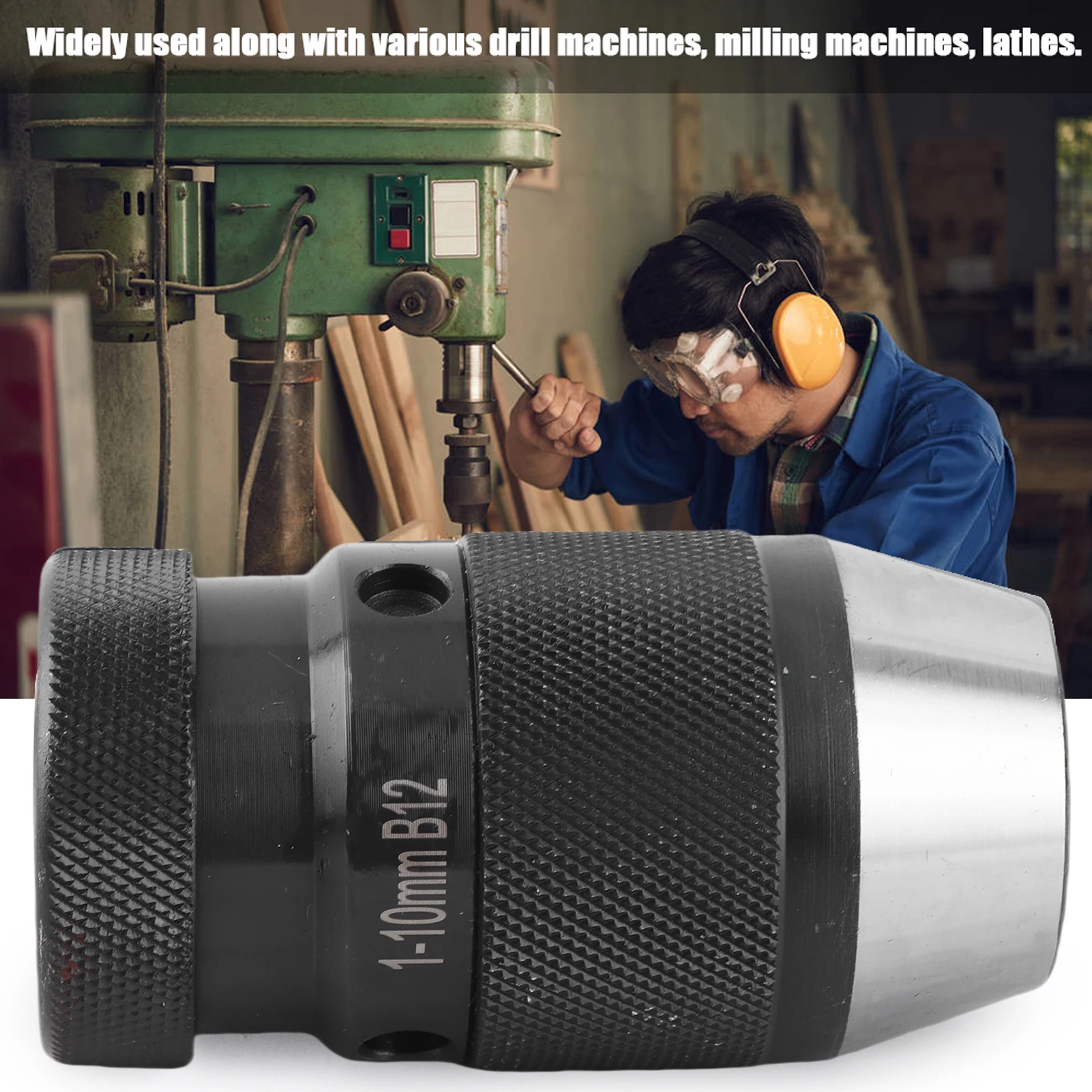 

B12 Самозатягивающийся сверлильный патрон Фрезерный станок Автоматический фиксирующийся сверлильный патрон Детали токарного станка Сверлильный патрон Самозатягивающийся сверлильный патрон