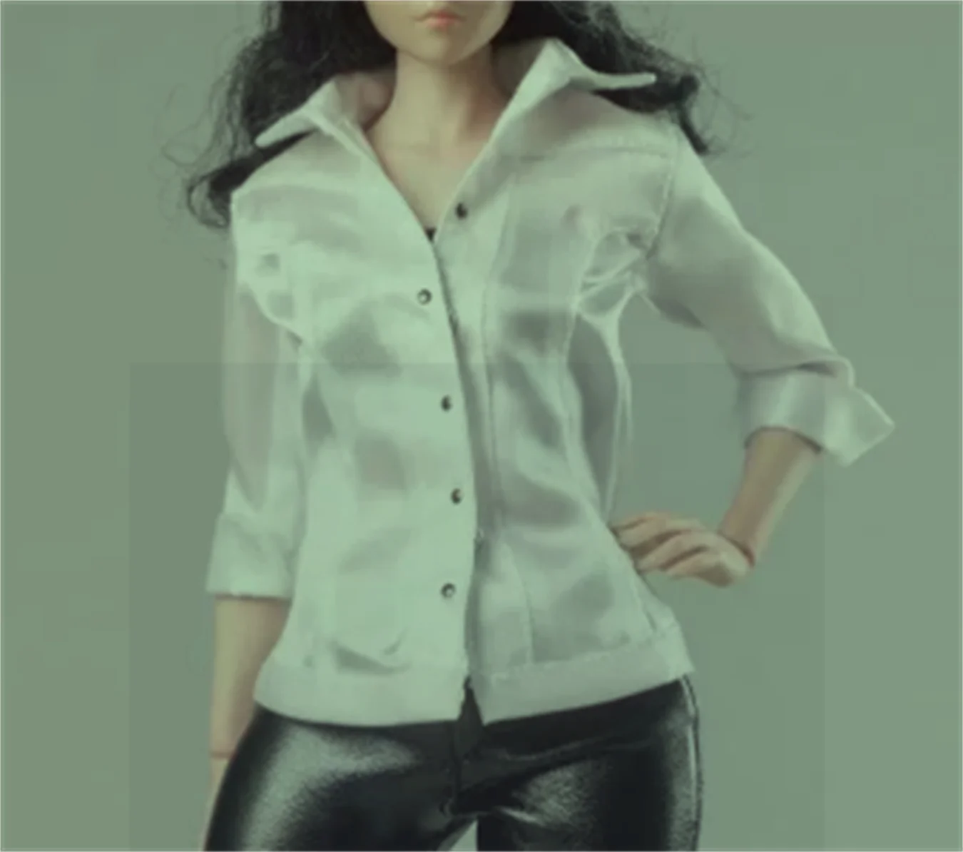 

CTC-003 Женская рубашка в масштабе 1/6, комплект кожаных брюк, модель одежды, подходит для 12 дюймов, Worldbox AT202, фигурка солдата, игрушки для тела