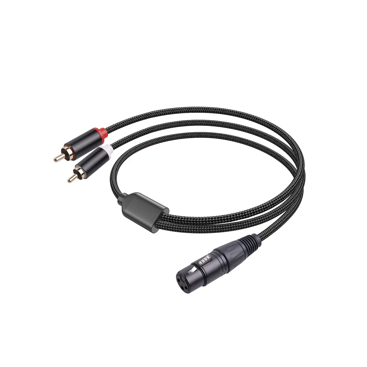 3 Pin XLR Female to Dual RCA Male Y Splitter Cable,Mixer Amplifier Audio Cable,Stereo Audio Interconnect Cable, 2