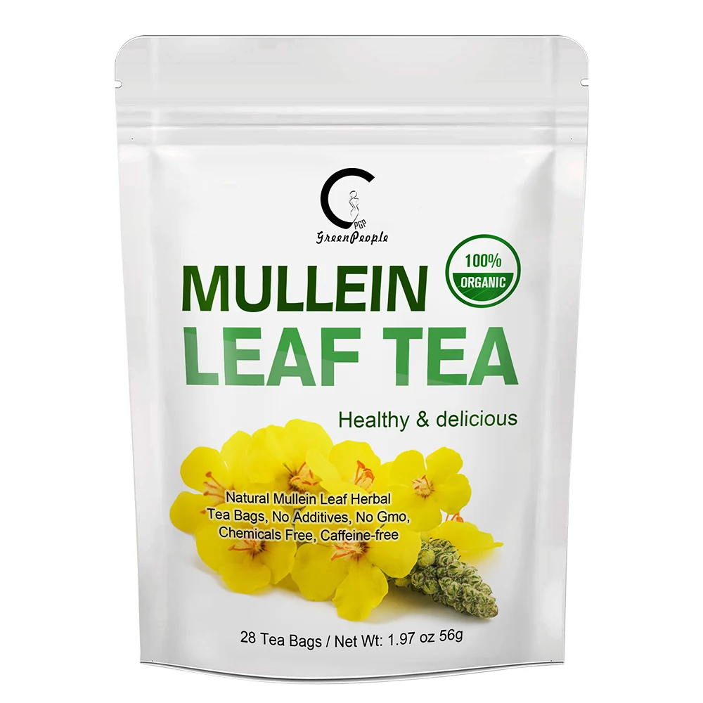 Mullein Leaf Tea for Lungs Cleanse and Immune Support, Respiratory Benefits, 100% Natural, Caffeine Free