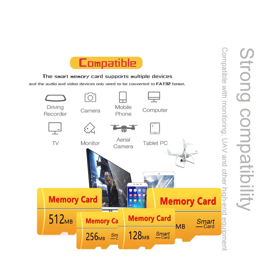 Small capacity memory card 64MB 128BM 256MB 512MB micro card 128 SD card