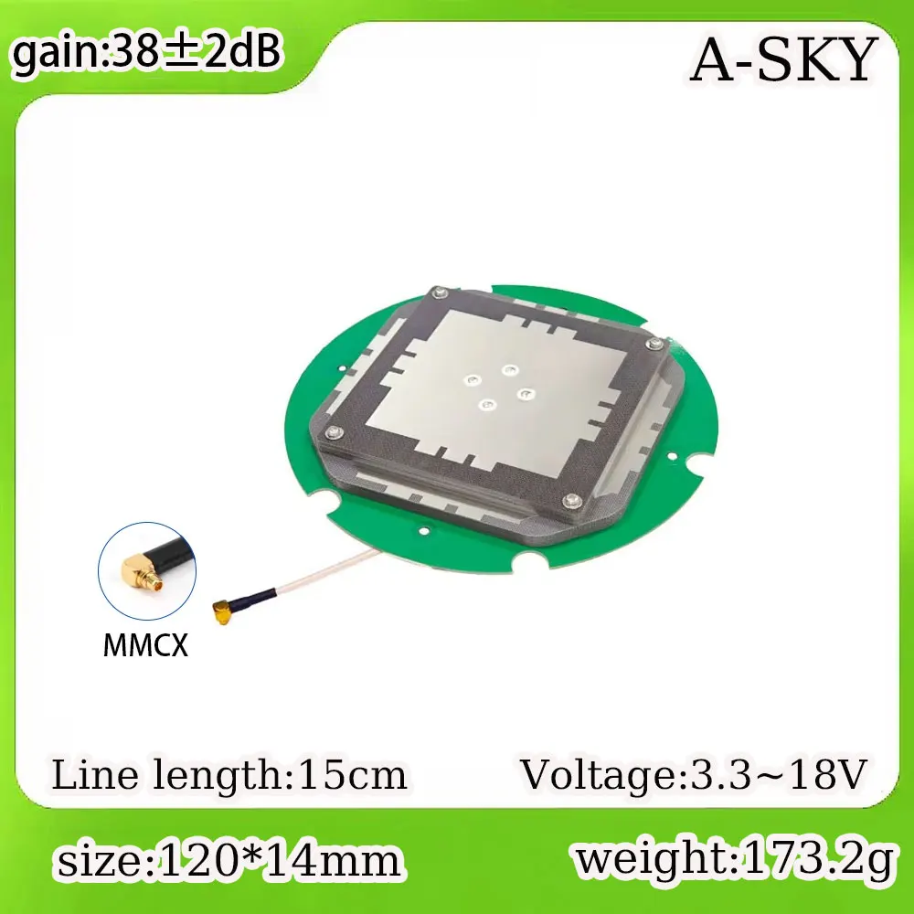 RTK High-Precision GNSS Antenna L1 L2 L5 Full Frequency 38dB High Gain Vehicle Driving Test Navigation Positioning Antenna