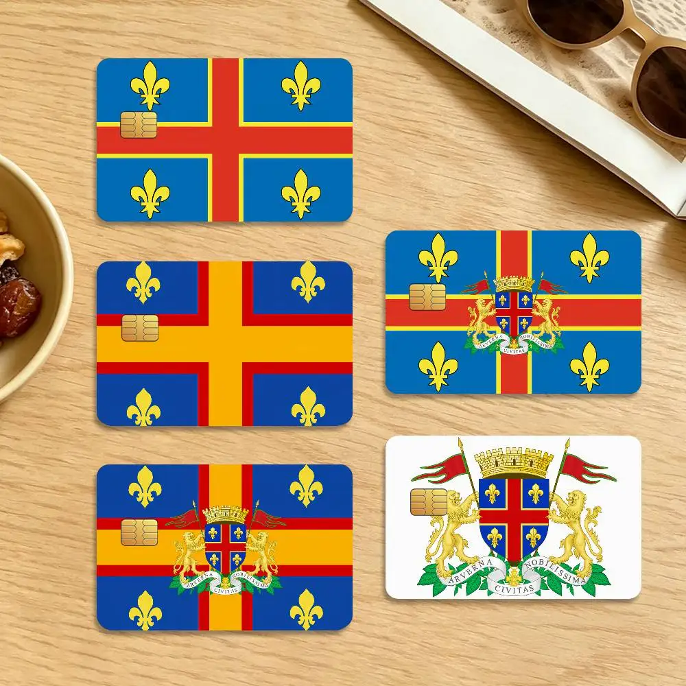 France Clermont-Ferrand 4Pcs Waterproof Scratch Resistant Card Skin Stickers Fashion Decorative for Credit Debit Bank