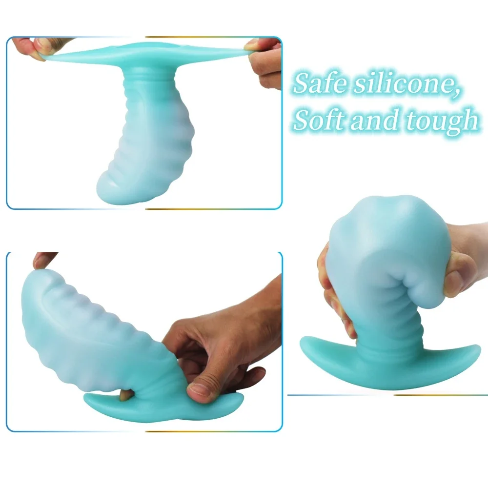 Shaped Silicone Vestibule Expansion Anal Masturbator Sex Toys Women's Vagina Men's Prostate Massager Portable Adult Toys Plug