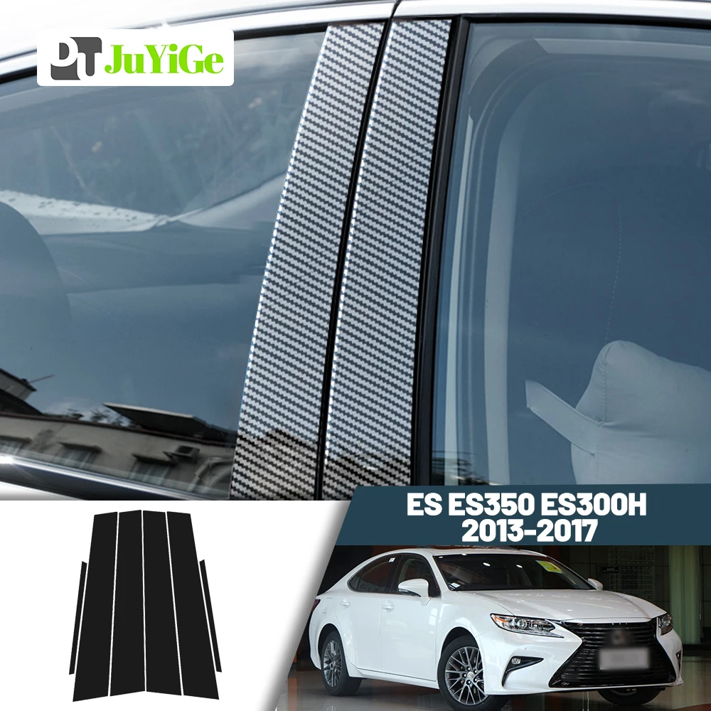 

Glossy Black Carbon Fiber Window Door Deal B C Pillar Post Cover Sticker For Lexus ES ES350 ES300H 2013-2017 2014 2015 2016