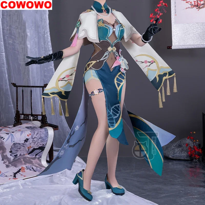 COWOWO-Honkai: Star Rail RUAN MEL Game Suit para Mulheres, Elegante Cheongsam Cosplay Traje, Halloween Party Role Play, Roupa Sexy