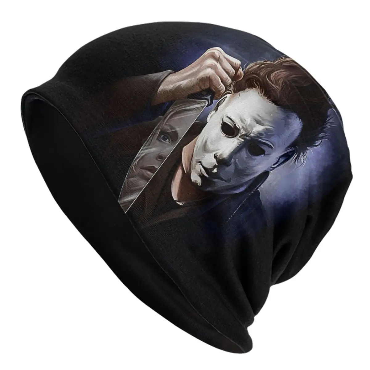 Halloween Michael Myers Caps Horror Movie Cool Adult Outdoor Skullies Beanies Hats Spring Warm Dual-use Bonnet Hat