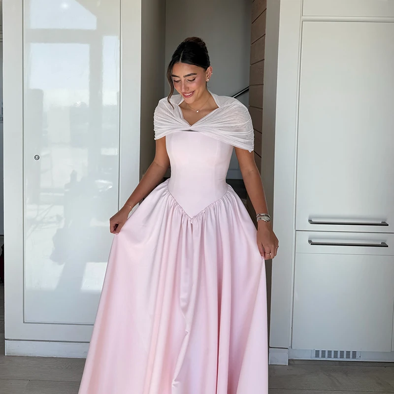Thinyfull 2027 A-Line Prom Evening Dresses Strapless Sleeveless Party Dress Women Floor Length Cocktail Prom Gowns Customized
