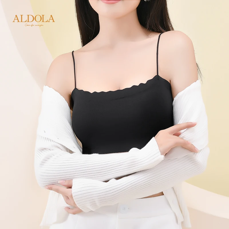 Atasan Tank Push Up wanita tanpa lengan seksi Bra Push Up atasan pendek rompi dasar Crop Top anak perempuan rompi dasar pakaian dalam Bra Lingerie