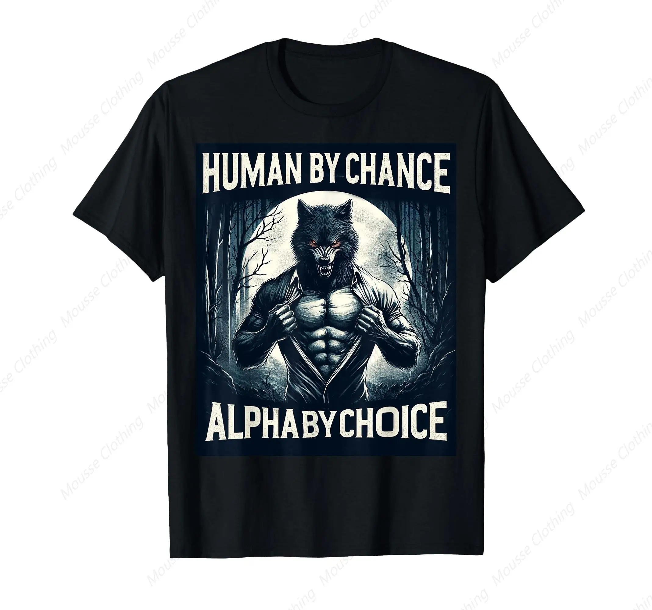 Camiseta Human By Chance Alpha By Choice Wolf 3