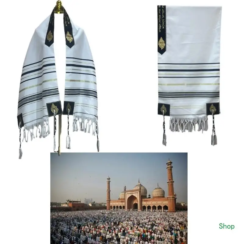 Dropship Pray Turbans for Men Summer Outdoor Church Prayer Scarf for Adult Taking Photo