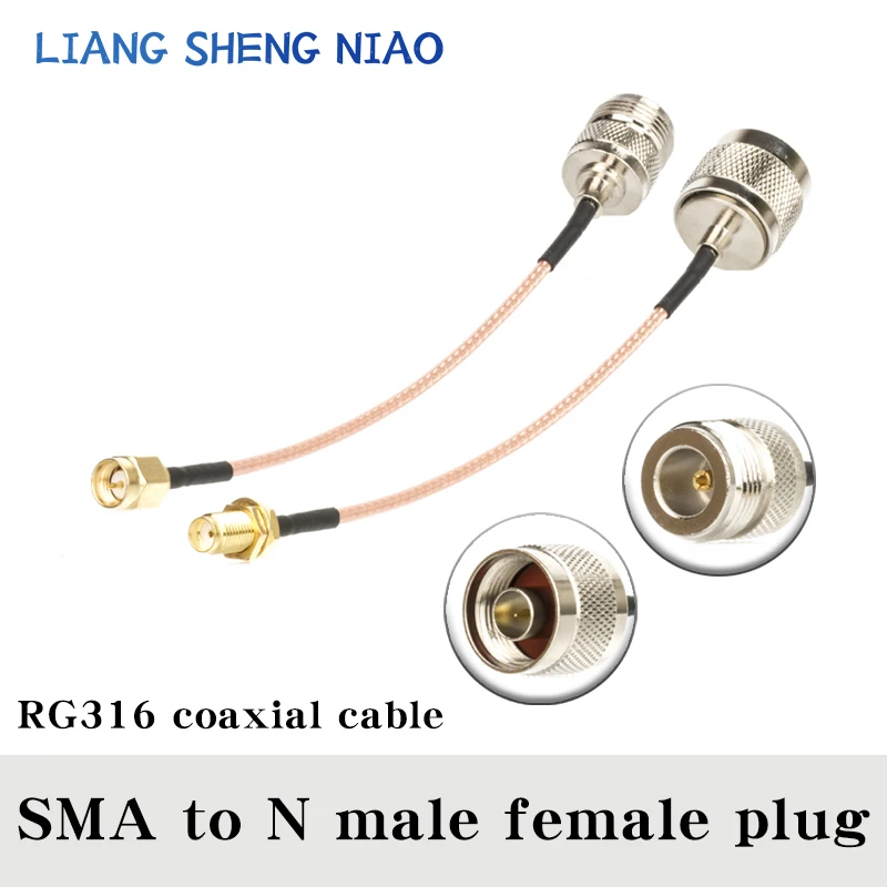 RG316 Coax Cable L16 N Male Female To SMA Male Female Conncetor N To SMA to N plug cable Crimp for RG316 Pigtail Low Loss 50 Ohm