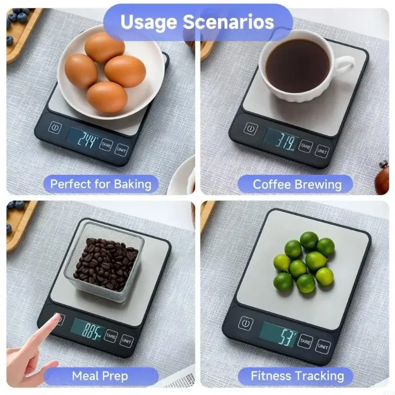 

Electronic Pastry Baking Scale Stainless Steels Digital Kitchen Scale for Food Ounces Grams Cooking Baking Kitchen Tool M4YD