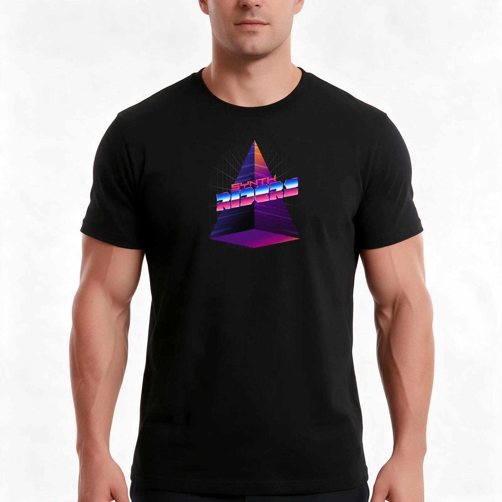 Feel the Rhythm of Synthwave in Virtual Reality T-Shirt, Summer Casual Cotton Tee, Oversized Streetwear Tops, Unisex Men Women