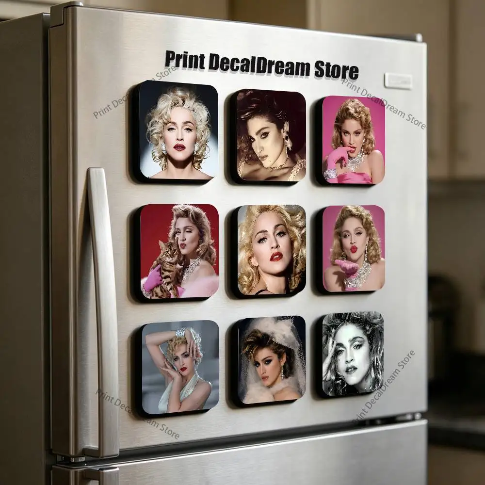 M-Madonna 80s Magnetic Refrigerator Magnets Cute and Creative Refrigerator Magnets Souvenirs and Gifts