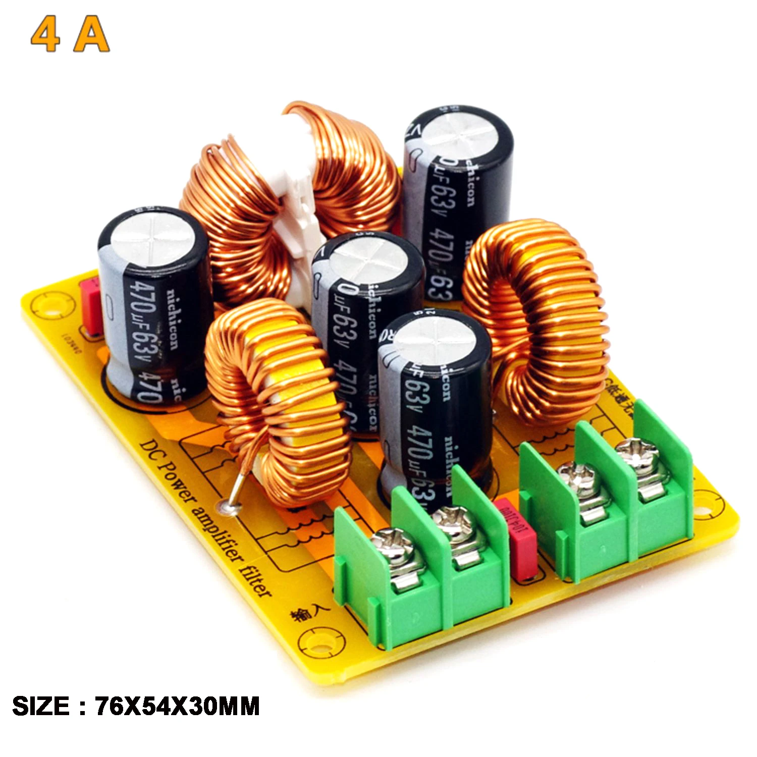 2A 4A 10A 20A DC LC Tiefpass-Netzfilter EMI EMC 12V 24V AUTO Audio Hochfrequenz-Rauschfilter Schaltnetzteil Welligkeit
