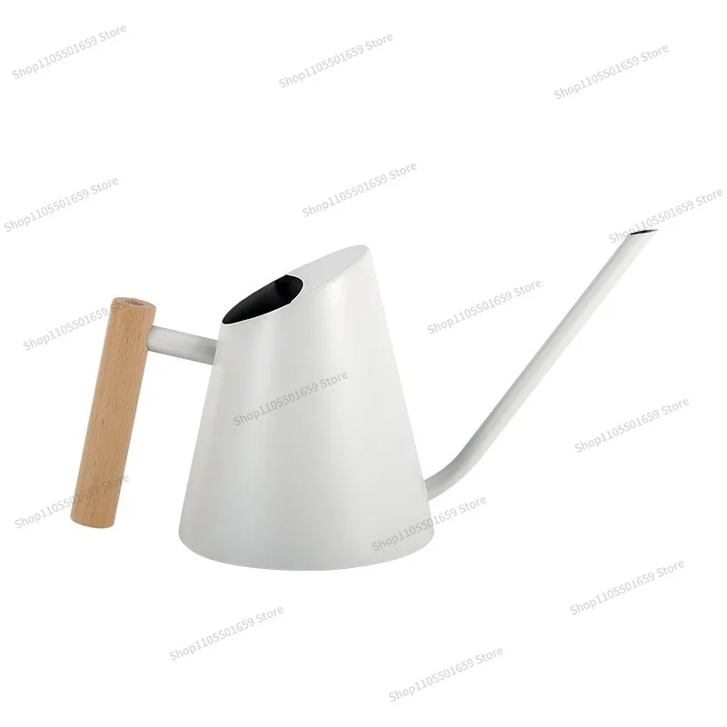 For Stainless Steel Tapered Wooden Handle Watering Kettle, Gardening Watering Kettle, One Starting Green Plant Watering Kettle