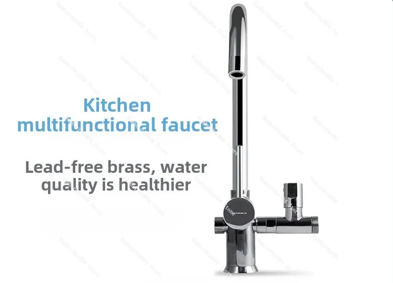 For Kitchen Multifunctional Faucet Dishwasher Sink Double Outlet Rotary Faucet 6 Six Minutes