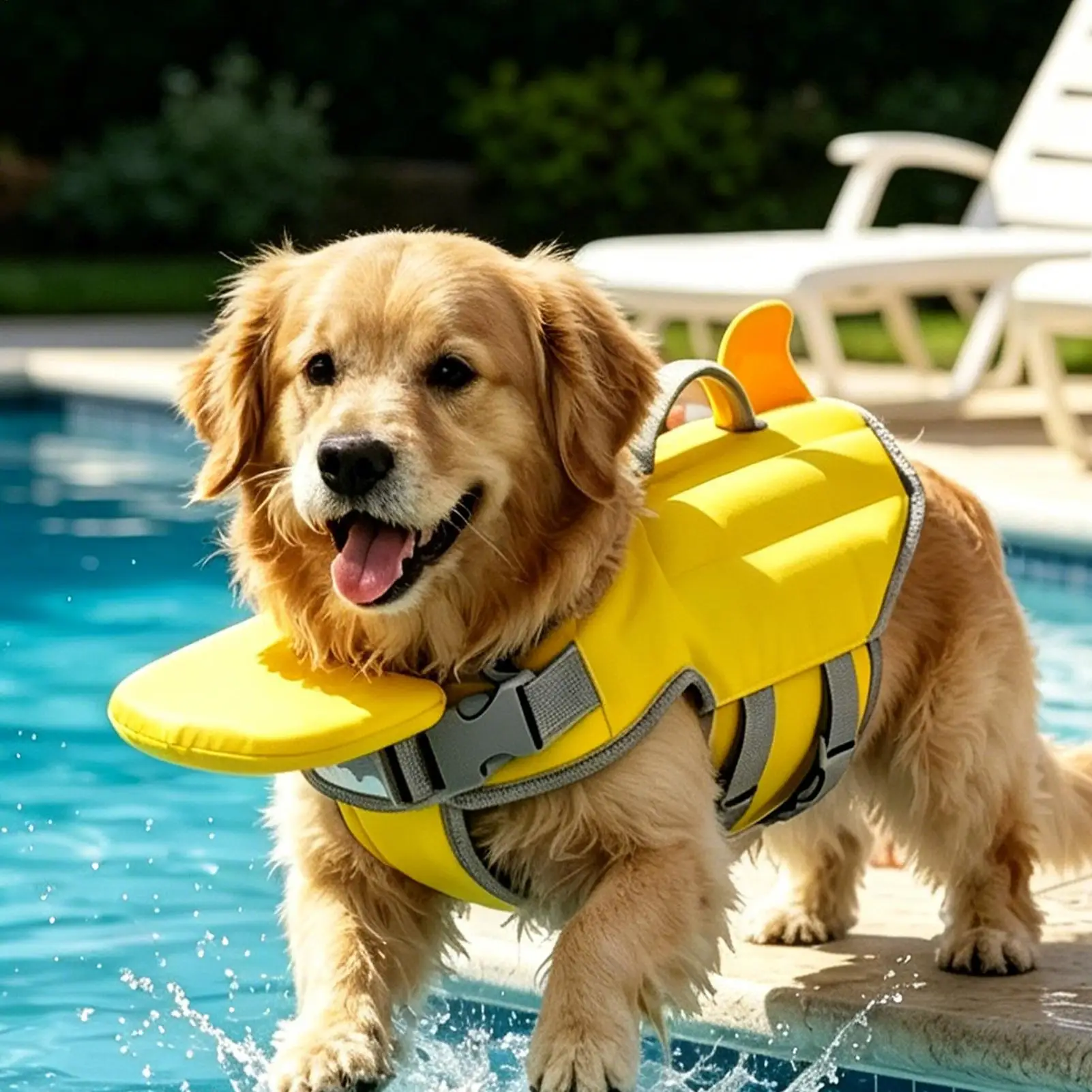 1 Stück Hunde-Schwimmweste, tragbar, für den Sommer, starker Auftrieb, lebensrettende, verstellbare, reflektierende, reißfeste Schwimmweste für Hunde, Haustierprodukte ﻿