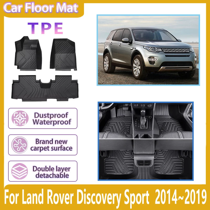 

Для Land Rover Discovery Sport L550 2016 2017 2014 ~ 2019 LHD TPE водонепроницаемый лоток ковер пылезащитные автомобильные коврики автомобильные аксессуары