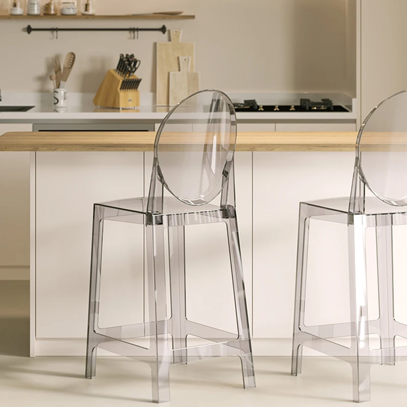 

High Ergonomic Dining Chair Transparent Decorative Modular Plastic Dining Chair Acrylic Modern Silla Plegable Balcony Furniture