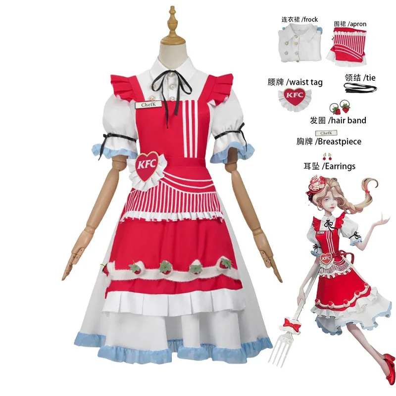 

Grace Cosplay Game Identity V Anime Women Lovely Dress Costume Naiad Role Play Outfit Halloween Carnival Party Suit